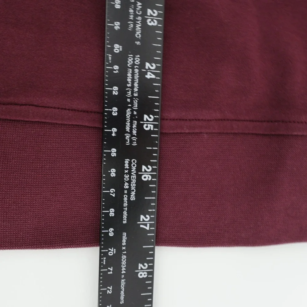 Ted Baker Quarter Zip Pullover Burgundy‎ Textured Mens XL